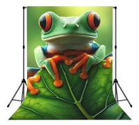 Puerto-Rico-Tree-Frog-Nature 5x7ft Photography Backdrop, Photo Background With Rod Pocket, Foldable Studio Backdrop For Birthday, Wedding, Party Decoration