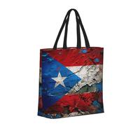 Puerto Rico Wallpaper Flag 1 Basic Models Tote Bag With Zipper With Inner Pockets,Laptop Work Tote Bag For Sport,Travel