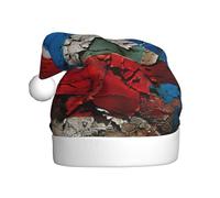Puerto Rico Wallpaper Flag Christmas Hat Santa Hat Costume Accessory For Xmas New Year Holiday Party Headwear