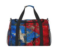 Puerto rico Wallpaper Flag Print Ample Space Travel Duffle Bag Carry On Tote 19.7x13x10.2 in Stylish Tote for Gym
