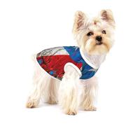 Puerto rico Wallpaper Flag Print Dog Shirt,Dog Shirt Vest for Small Breeds Like Chihuahuas,Yorkies, and Puppies