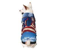Puerto Rico Wallpaper Flag Print Small Dogs Warm Hoodie, Soft And Breathable Sweatshirt, Easy To Wear Jumper For Winter And Fall, Cold Weather Hooded Coat Pullover
