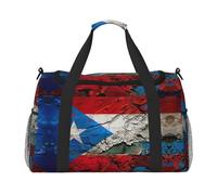 puerto rico wallpaper flag print Weekender Overnight Carry On Bag Gym Luggage Bag Duffel Bag for Travel Women, Black, One Size
