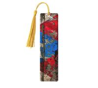 Puerto Rico Wallpaper Flag Print Wooden Bookmarks Beautiful Notebook Accessories for Men Women Book Lovers