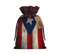 puerto rico wallpaper flag Printed drawstring gift bags color-blocked drawstring gift bags suitable for birthdays candy party decorations