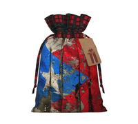 puerto rico wallpaper flag Printed Reusable Gift Bags - Christmas Drawstring Pouches for Xmas, Birthday, Wedding, Holidays