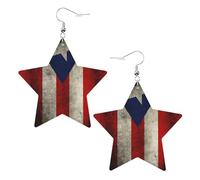 puerto rico wallpaper flag Star Shape Earrings, Modern Dangle Earrings, Women's Statement Jewelry for Office Daily
