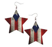 puerto rico wallpaper flag Women's Fashion Earrings, Celestial Dangle Earrings, Star Shape Jewelry for a Versatile