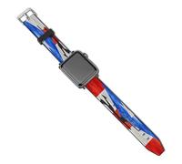 Puerto Ricos Baseball Flag Cute Leather Watch Strap Compatible with IWatch Sport Replacement Band for Men Women