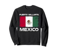 Puerto Vallarta Mexico Flag Design Mexican Flag Sweatshirt