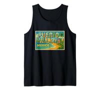 Puerto Vallarta Mexico Vintage Travel Souvenir Art Graphic Tank Top