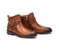 Pikolinos for woman. W3C-8869 Leather Booties Puertollano brown (39), Flat, 1 to 3 cm, Zip, Casual