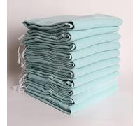 PÜSKÜL - Bulk Turkish Towels Pack of 10 for Beach Hammam Spa Pool, 100% Cotton, 100X180 cm (Light Green)