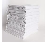 PÜSKÜL - Bulk Turkish Towels Pack of 10 for Beach Hammam Spa Pool, 100% Cotton, 100X180 cm (White)