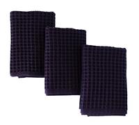 PÜSKÜL Natural 100% Turkish Cotton Waffle Kitchen and Hand Towels, 3-Piece