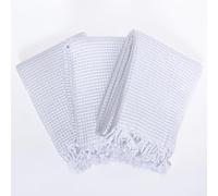 PÜSKÜL - Waffle Towels for Pool, Beach, Spa, Sauna, Gym - Original 100% Turkish Cotton Peshtemal Hammam Towels (White, 3)