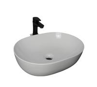 PUFAHAU Bathroom Countertop Vessel Sink Bathroom Vessel Sink Creative Oval White Counter Basin Ceramic Modern Simple Wash Basin Vanity Sink Bathroom Sinks (490X355X135Mm)