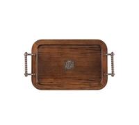 PUFAHAU Coffee Table Tray Tray Solid Wood Household Retro Dish Preparation Cake Bread Fruit Tray Tea Tray Meal Tray Decorative Tray
