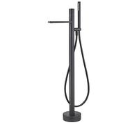 PUFAHAU Faucet/Tap,Freestanding Bathtub Faucet With Handheld Shower Floor Mount Tub Filler Faucet Single Handle Floor Mounted Tub Faucet Brass Tub Mixer Tap With Shower Hose, Hot And Cold Water