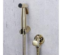 PUFAHAU Hand Held Bidet Sprayer Douche Toilet Kit Rose Gold Brass Shower Head Copper Valve Set Jet Bidet Faucet Set Muslim Toilet,Golden B