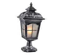 PUFAHAU Post Lights Outdoor,Waterproof Aluminium Die-Casting Europe Door Column Light Led Stigma Fixtures Super Brightness E27 Villa Fence Pool Edge Streetlight Landscape Night L(Silver)