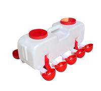 Pufei 10KG Self Filling Automatic Chicken Waterer with 10 Drinking Cup Chicken Waterer Feeder Poultry Water Feeder Drinking Dispenser for Chicks Ducklings Pigeons and Other Poultry