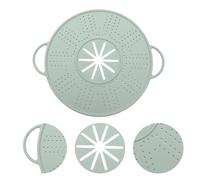 Pufei 11in Silicone Splatter Screen Dishwasher Multi-Use Splatter Guard (Green)