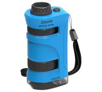 Pufei 60X-180X LED Pocket Microscope Built-in LED Light Educational Science Microscope with 60x-180x Magnification for Scientific Experiment for Kids