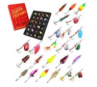Pufei Christmas Countdown Calendar Fishing Lure Advent Calendar Christmas Advent Calendar for Fisher Men Teen Boys 2025 Xmas Surprise Gift