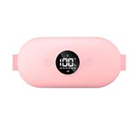 Pufei Cordless Menstrual Heating Pad Warming Waist Belt Massage Waist Protector (Pink)