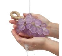 Pufei Crystal Handmade Grape Soap on A Rope for Washing Air (Yellow with box)