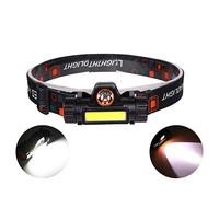 Pufei LED Headlight Torch Multifunctional Waterproof Headlamp Flashlight Rechargeable 1200mA Plastic for Fishing Night Riding