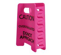 Pufei Overexcitement Warning Hair Clip Do Not Approach Sign Hairstyling Tool (Red)