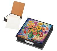 Pufei PU DIY Crystal Art Sticky Notes Holder with 160 Sheets Diamond Painting Sticky Notes Dispenser for Home Office and Supplies