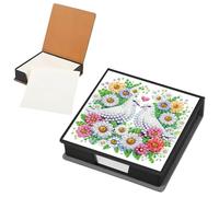 Pufei PU DIY Crystal Art Sticky Notes Holder with 160 Sheets Diamond Painting Sticky Notes Dispenser for Home Office and Supplies