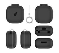 Pufei Silicone Case with Carabiner Protective Cover for Anker Soundcore P31i (Black)