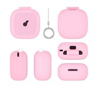 Pufei Silicone Case with Carabiner Protective Cover for Anker Soundcore P31i (Pink)