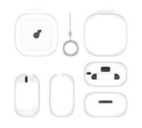 Pufei Silicone Case with Carabiner Protective Cover for Anker Soundcore P31i (White)