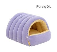 Pufei Warm Enclosed Cat Bed Removable Calming Pet Nest Cave Foldable Corduroy Fluffy Sleeping Bed for Indoor Cats & Small Dogs