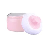 Puff Box, Powder Puff Container, Body Powder Jar, Compact Design, Helps Spread Powdered Evenly On Face, Blue, Pink, for Face, Under Arms, Shoulders, Bedroom