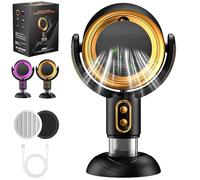 Puff Hide Smoke Fan, Puffhide Purifier, 3000mAh Puffhide for Smoke Fan, Smoke Away Purifier Fan, Smoke Filter for Smoking Indoors, 2 Speed Wide-Angle Purification Smoke and Odors (Gold-plug in)