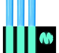 Puff HTV Heat Transfer Vinyl Blue, Glow in Dark HTV Vinyl Puff 3D, Luminous Neon Blue Iron on Vinyl, Flocking Blue Heat Transfer Vinyl Bundle 3 Sheets 25X30.5cm