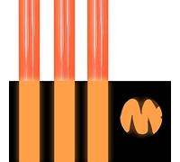 Puff HTV Heat Transfer Vinyl - Glow in Dark, Neon Orange, Flocking 3D - 3 Sheets 12”X10” (30.5 x 25 cm)