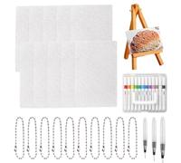 Puff Paint Kit | 3D Drawing Canvas Sponge with 12 Marker Pens - 3D Canvas Bubble Art Supplies with 12 Markers Craft Drawing Paper for School Holiday Cards