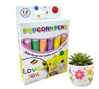 Puff Paint Markers for Fabric 12-Colors Water-Based Crafts Art Painting