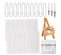 Puff Paint Set - Foam Structure Painting Paper for Children, Creative Set with Drawing Paper and 12 Pens as a Gift Idea for Children Girls