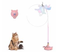 Puff Pet - Meowmastery Toy,meowmastery toy - 2025 interactive cat teaser wand,Exercise and Entertainment for Active Felines (light pink)