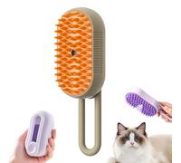 Puffease Spritz Defur Comb, Celery Pets Cat Brush Steam, Pritz Defur Comb for Cats, Cat Grooming Brush for Long and Short Hair of Cat and Dog (Brown)