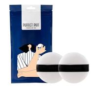 Puffect Powder Puff with Strap | For Loose & Pressed Powder Application | Flawless Makeup Blend | Easy to Clean and Handle | Gentle on Skin | Pack of 2