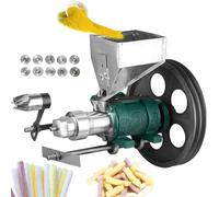 Puffed Food Extruder Machine 25-50 kg/h, Multi-Function Snack Maker for Cornflakes & Hollow Sticks, 10 Molds for Street Stall